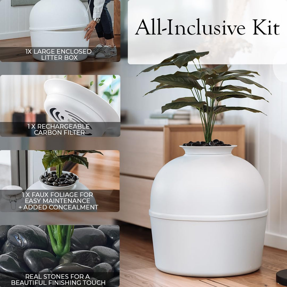 Bundle & Bliss Secret Litter Box reusable liner compatibility for easy litter changes.
