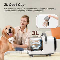 Bunfly Grooming Kit noise-level image emphasizes quiet operation for calmer grooming.