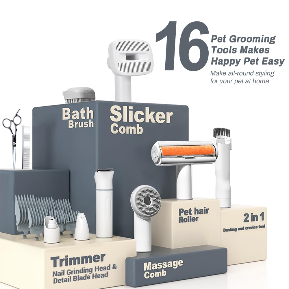 Bunfly Large-capacity dust cup image underlines easy cleanup after grooming.