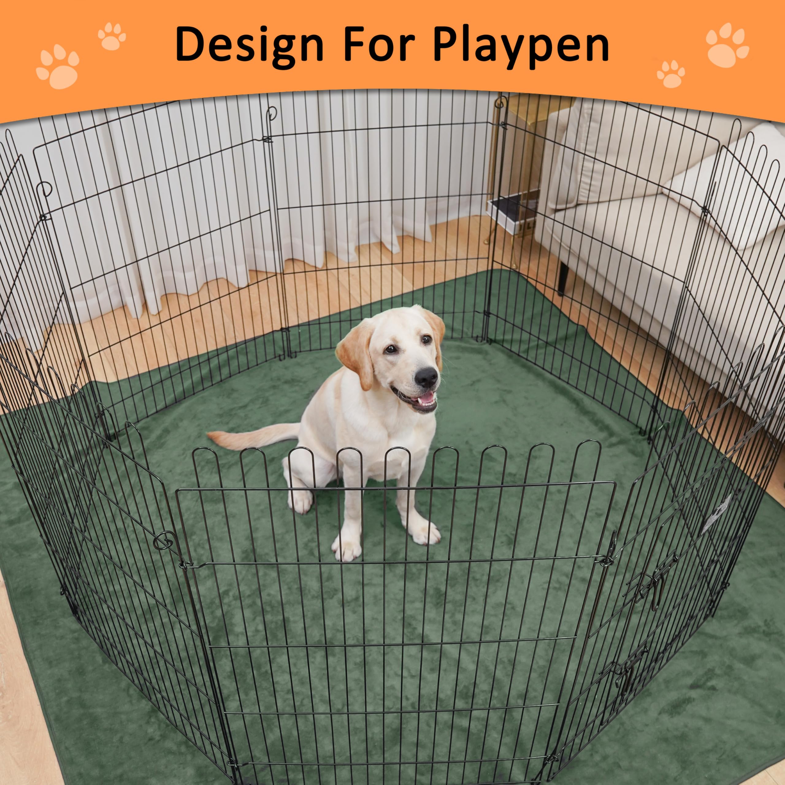 Bunlitent extra-large pad fits whelping boxes, playpens, and car seats.
