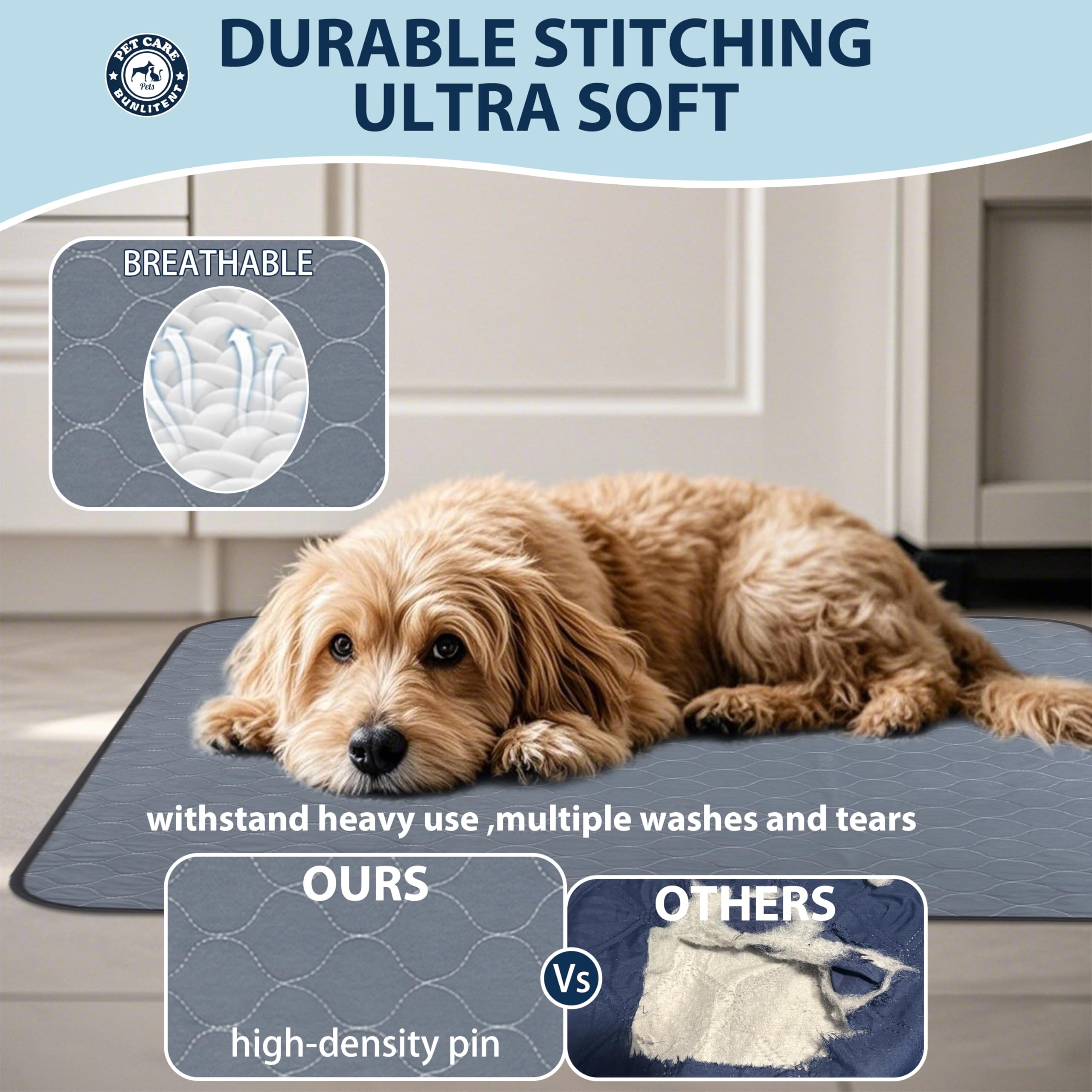 Bunlitent 3-pack pad set ready for multiple uses and washing.