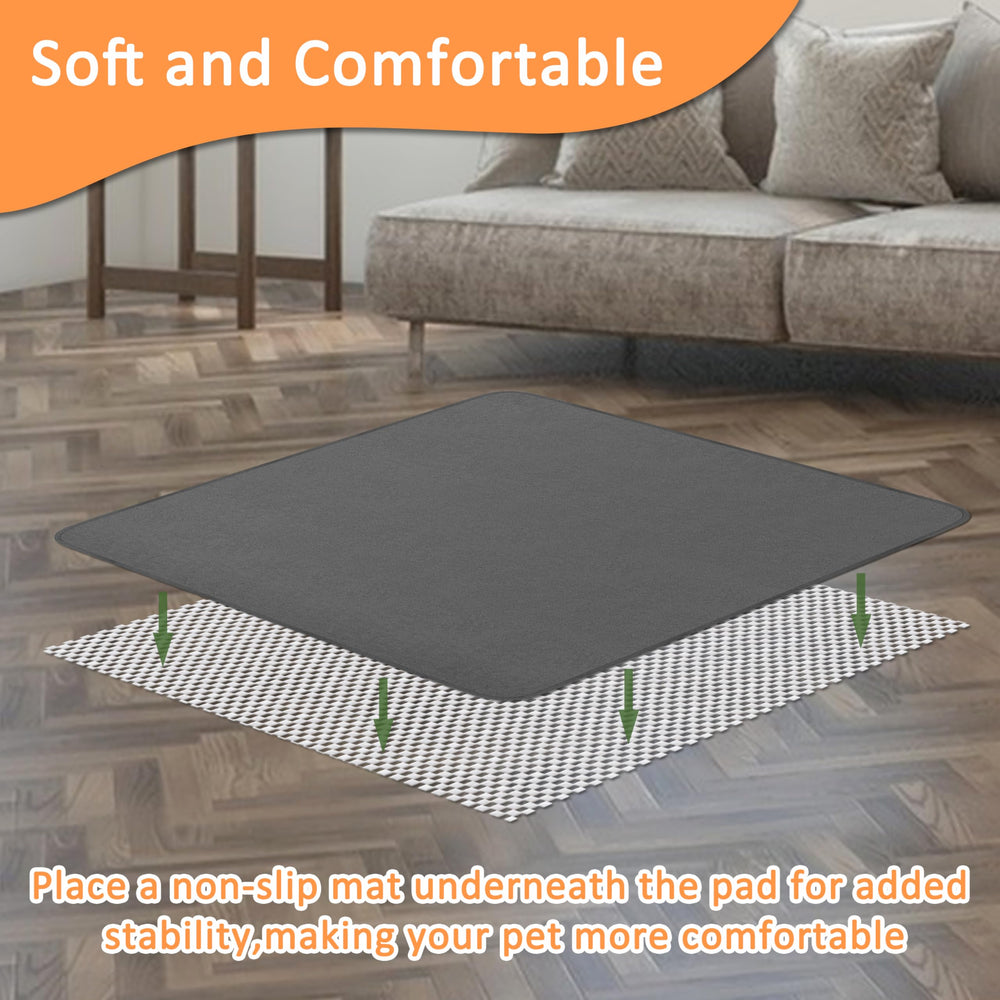 Bunlitent Washable Pee Pad 72x72 quick-dry feature speeds cleanup after accidents