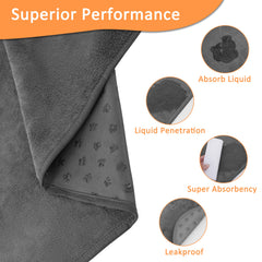 Bunlitent Washable Pee Pad 72x72 waterproof back lies flat to protect surfaces