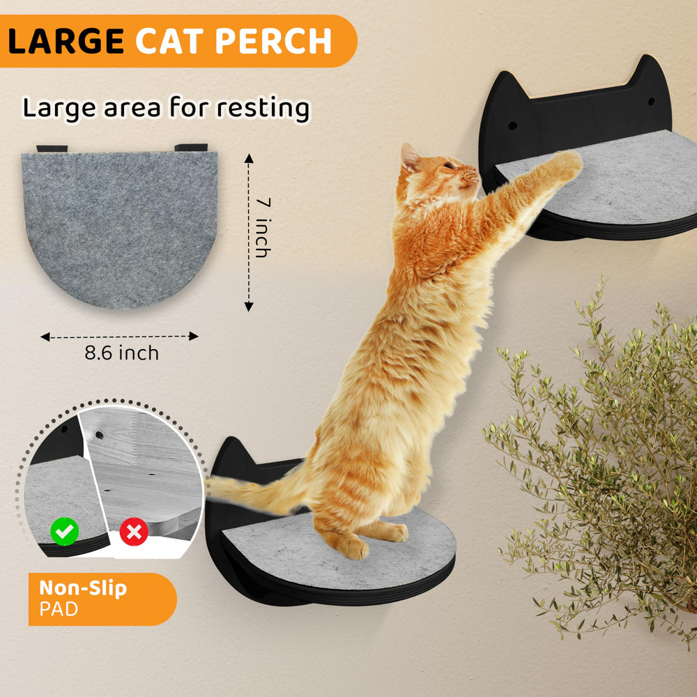 BUOGA cat wall shelves cushioned bed provides cozy resting spot