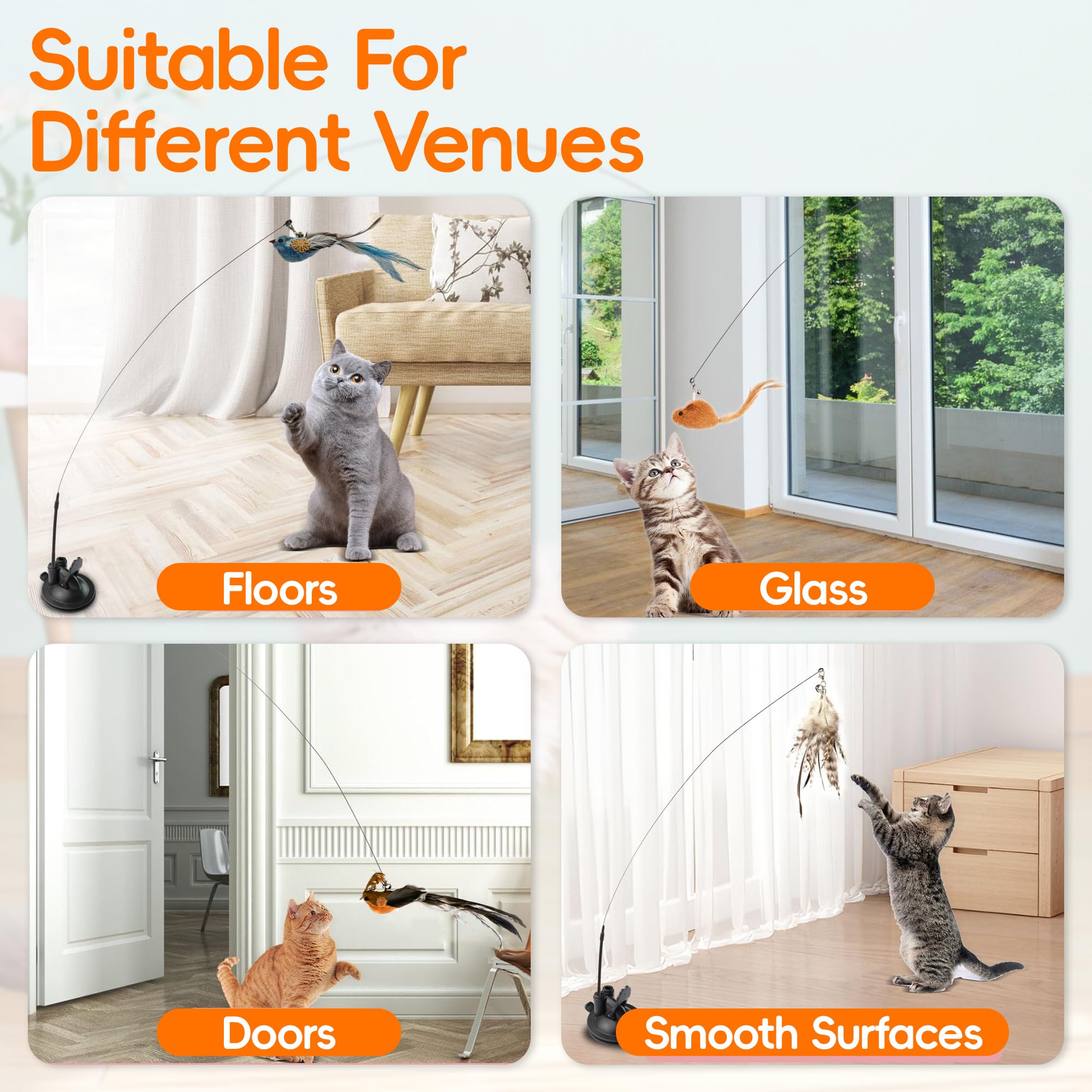 BURCHLIFE detachable feather replacements ready for refreshing play