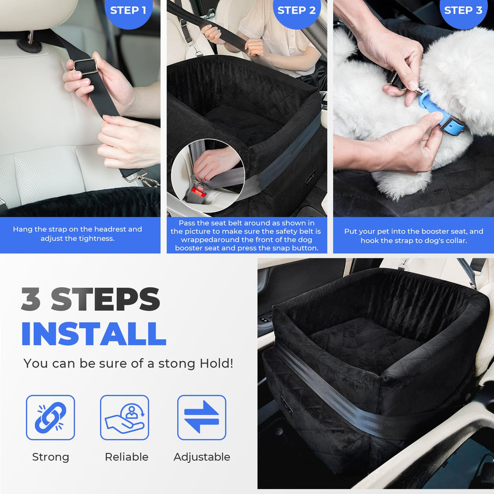 BurgeonNest dog car seat fits most cars, trucks, and SUVs for versatile use