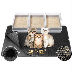 BurgeonNest cat litter mat honeycomb layer traps litter for quick disposal.
