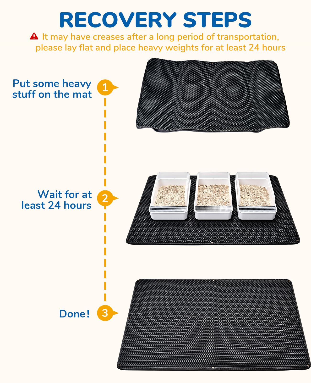 BurgeonNest cat litter mat soft EVA paw-friendly surface.