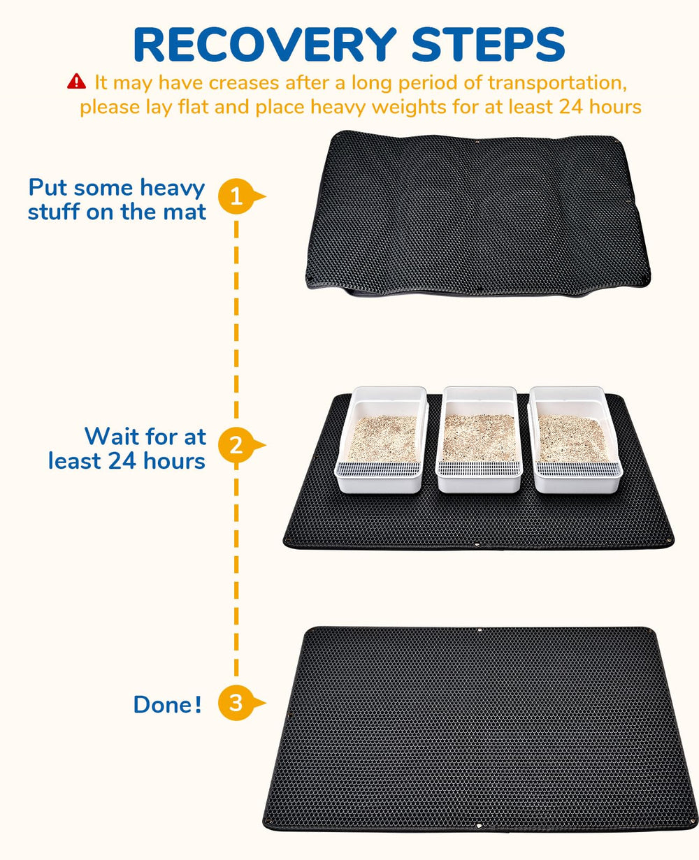 BurgeonNest cat litter mat soft EVA paw-friendly surface.