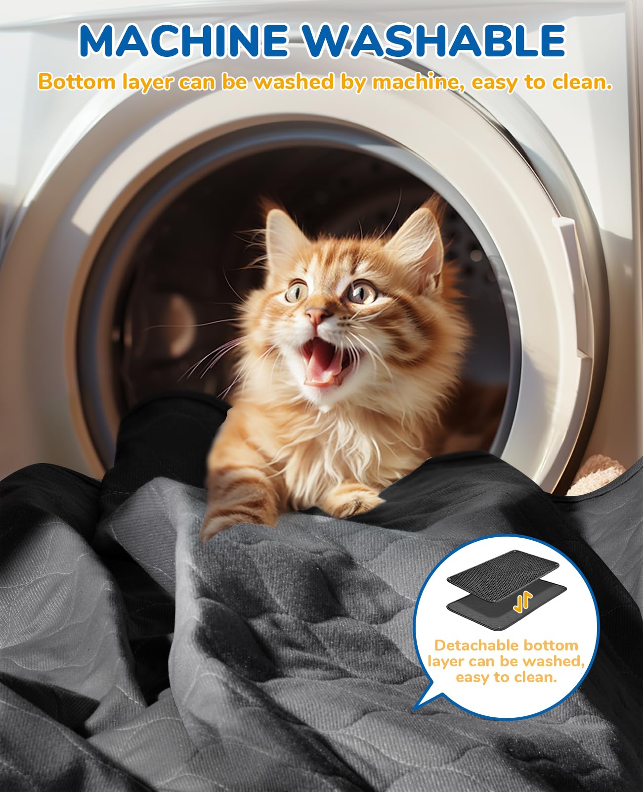 BurgeonNest cat litter mat waterproof bottom guards floors from urine.