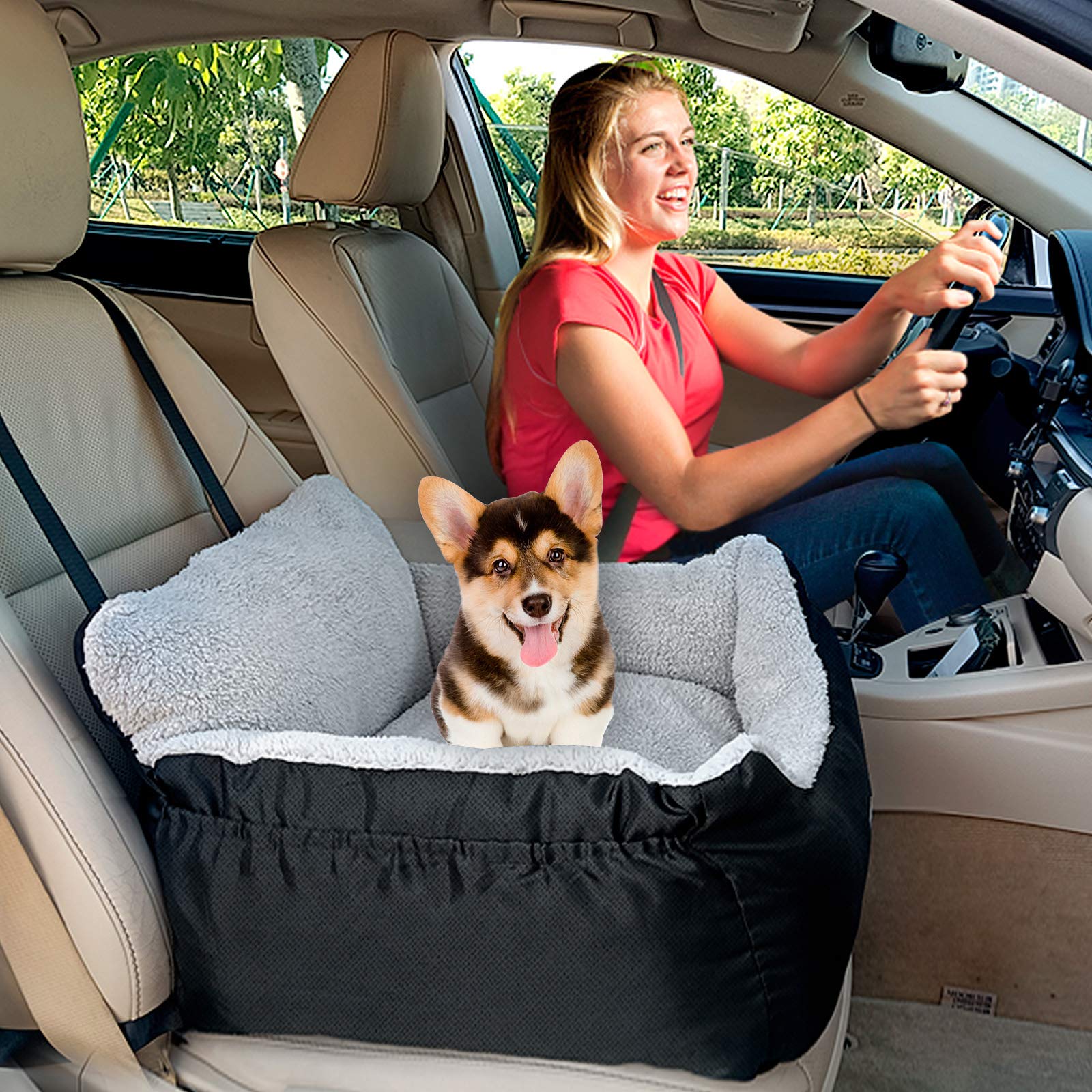 BurgeonNest dog car seat fits most cars and multiple setups.