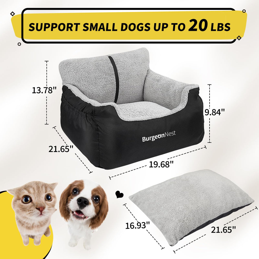 BurgeonNest dog car seat cover is washable for easy cleanliness.