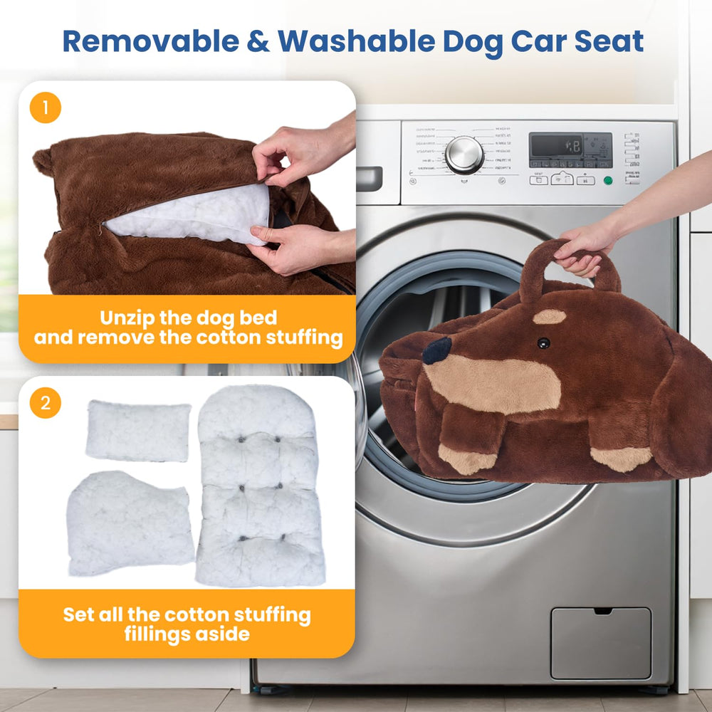 BurgeonNest high-density sponge cushion supports calm, comfortable travel for small dogs.