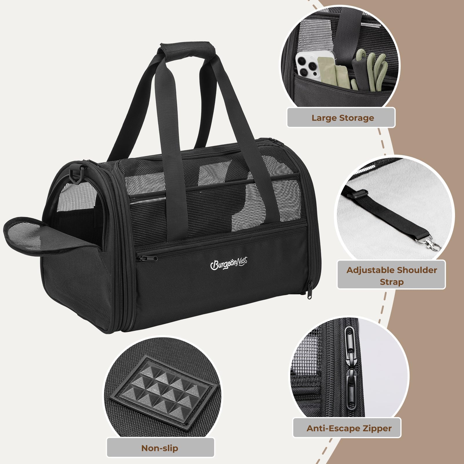BurgeonNest detachable strap doubles as a leash for versatility