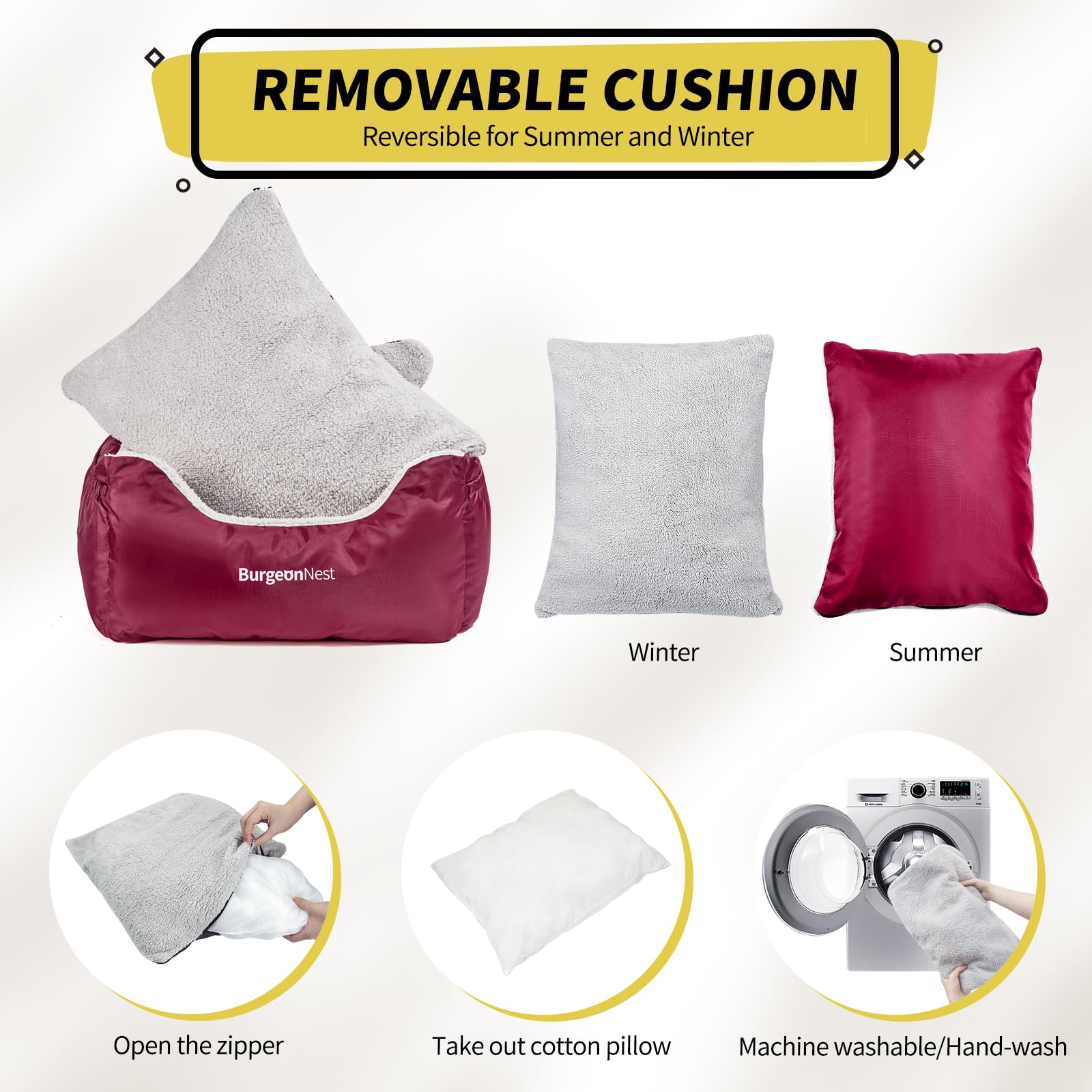 BurgeonNest adjustable belts and anti-slip base secure small dogs during travel