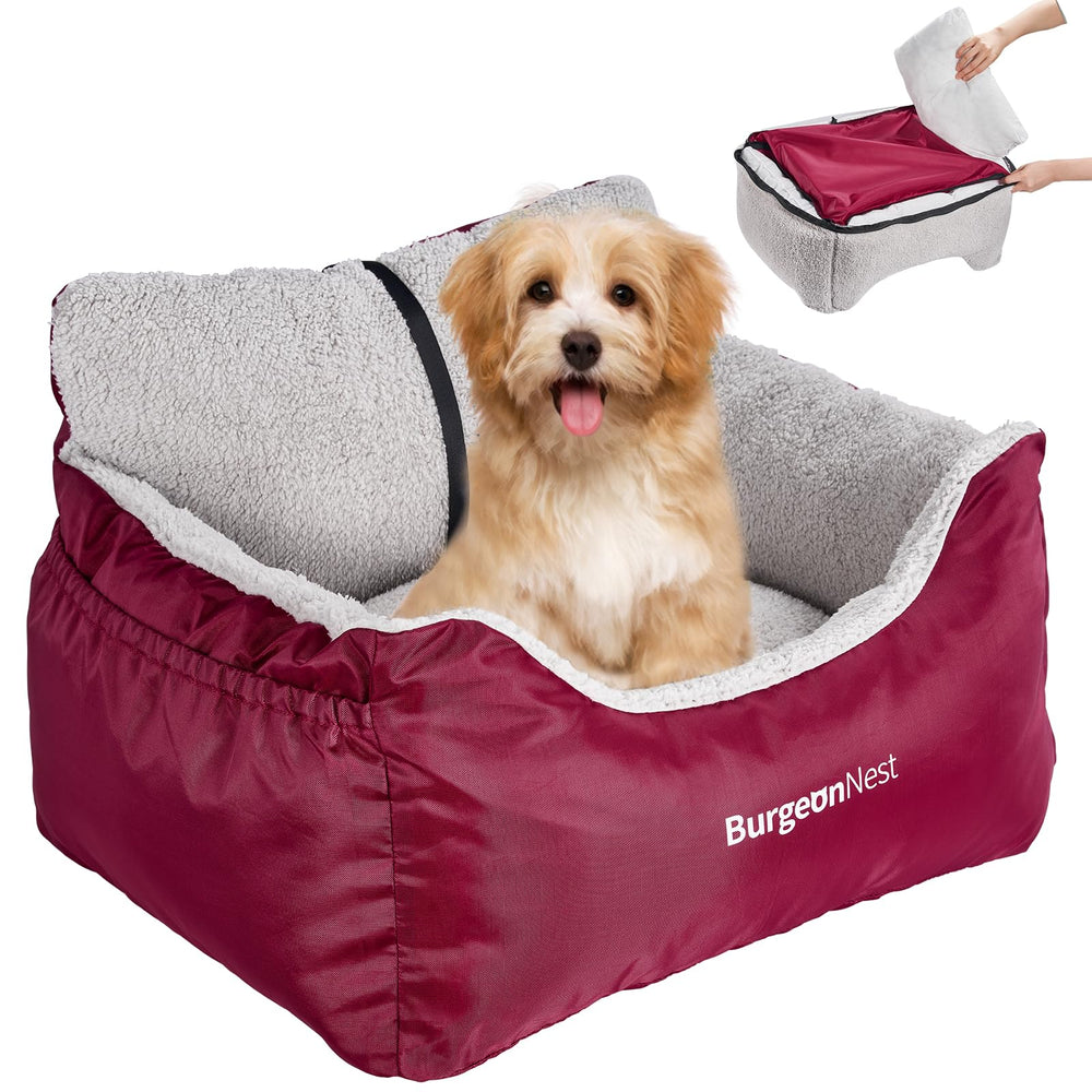 BurgeonNest dog car seat detachable-washable for easy cleanup during road trips