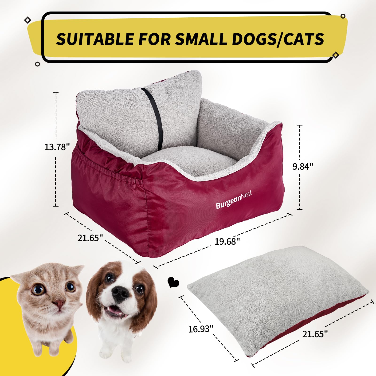 BurgeonNest booster-seat with storage pockets keeps pet essentials organized on trips