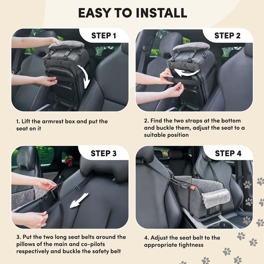 BurgeonNest grey road-ready pet seat demonstrates road-use comfort