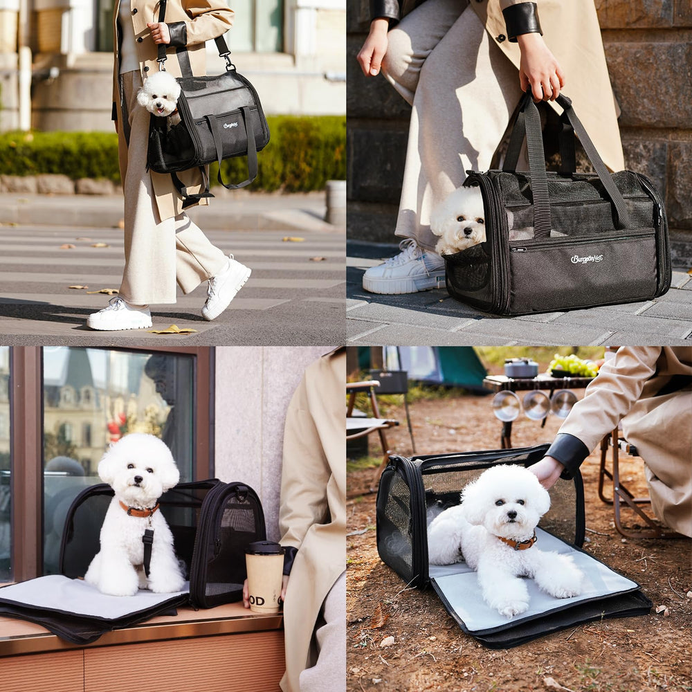 BurgeonNest half-window design helps calm anxious pets during trips