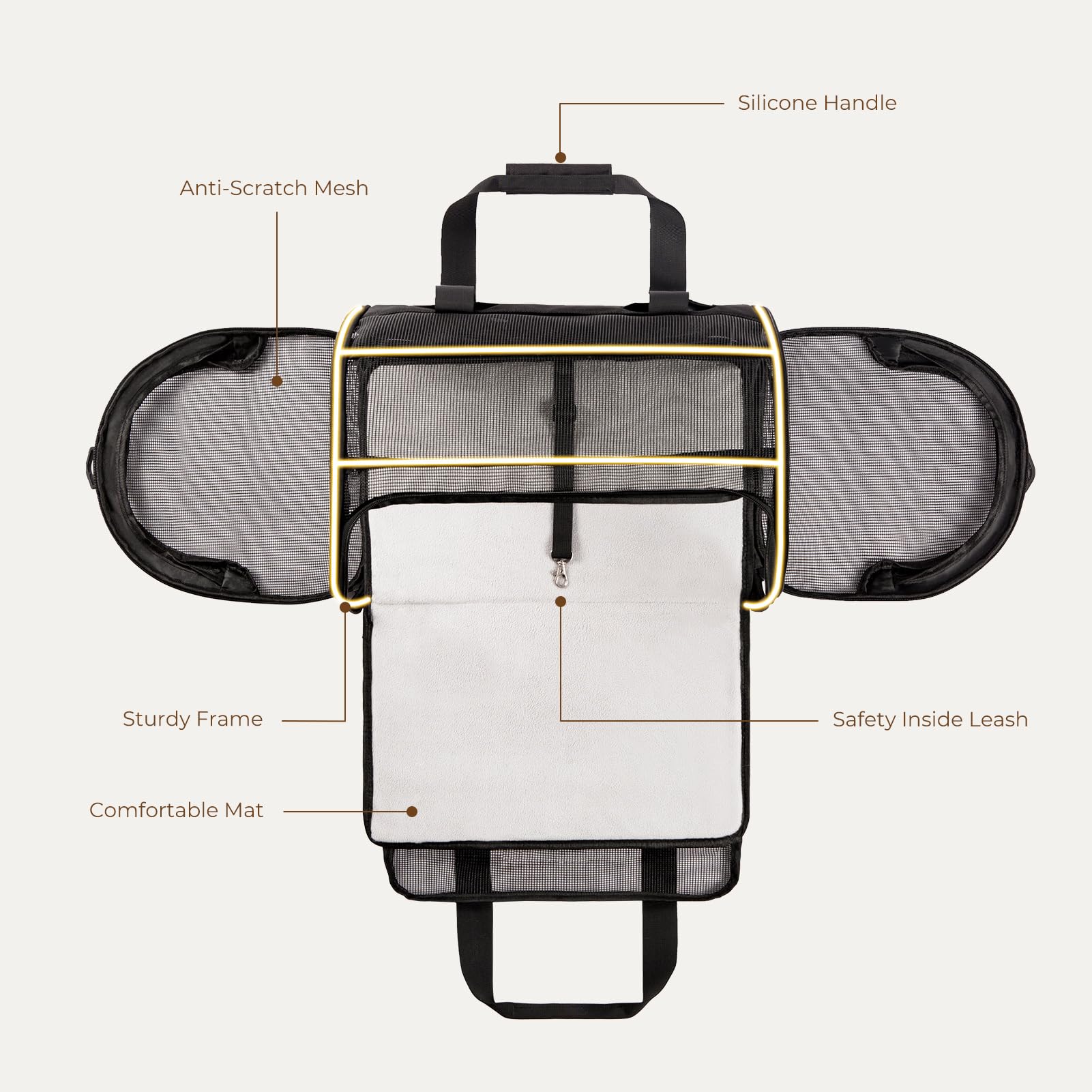 BurgeonNest large pocket stores treats and toys for travel