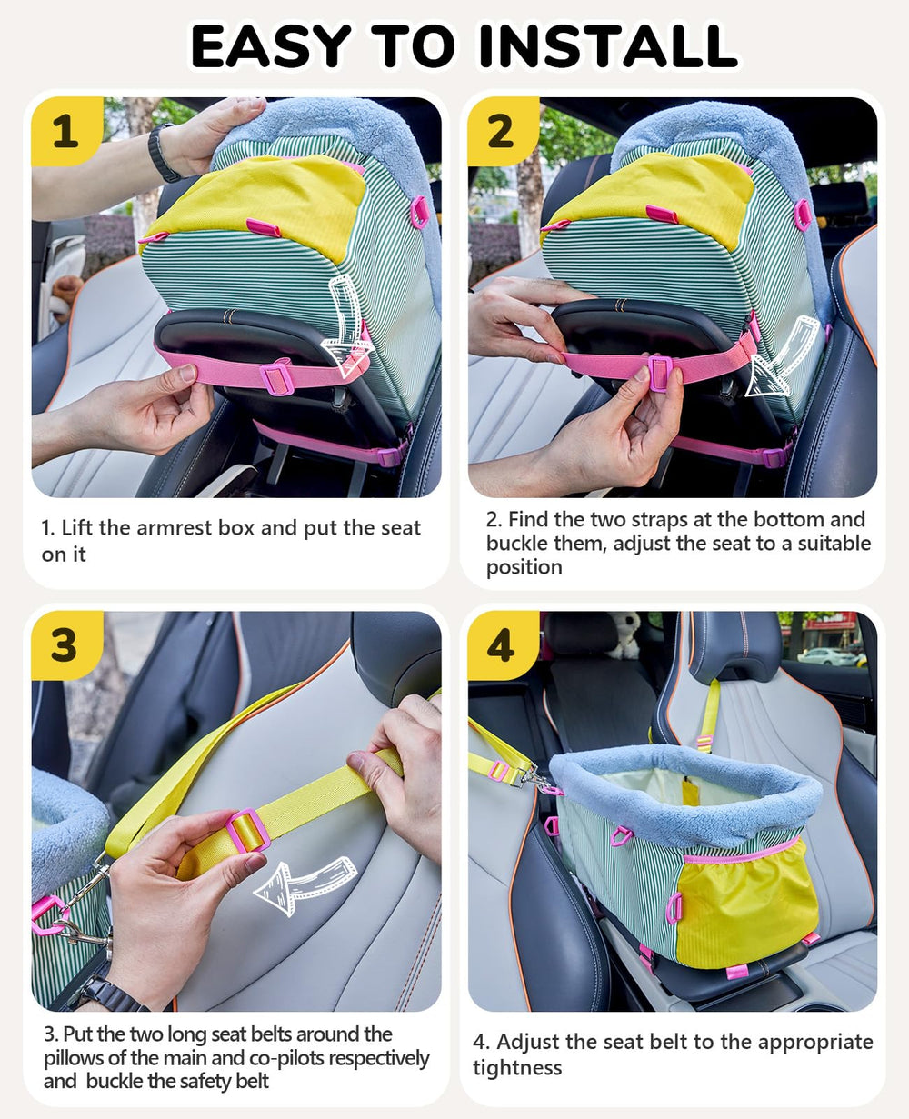 BurgeonNest 11 lb suitable booster seat ready for small pets during trips