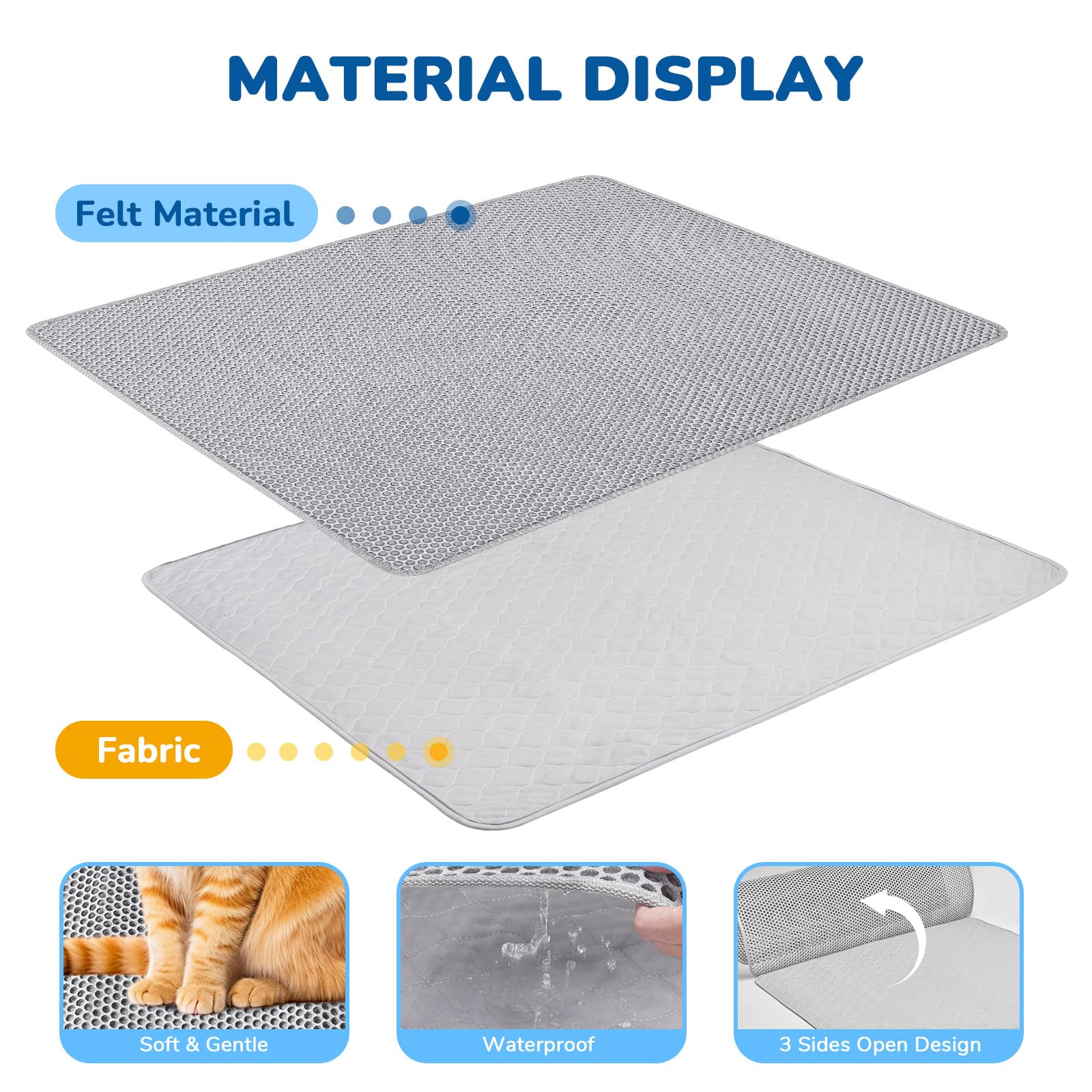 BurgeonNest cat litter mat machine-washable design makes cleanup quick and hands-off.
