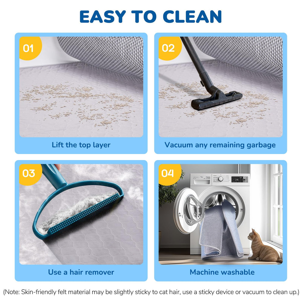BurgeonNest cat litter mat soft-on-paws surface enhances kitty comfort during daily use.