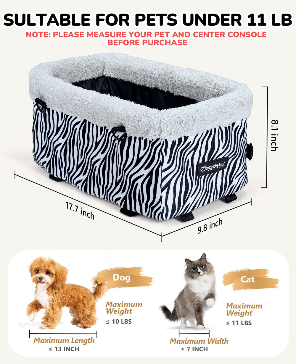 BurgeonNest dog car seat with double protection belts enhances travel safety