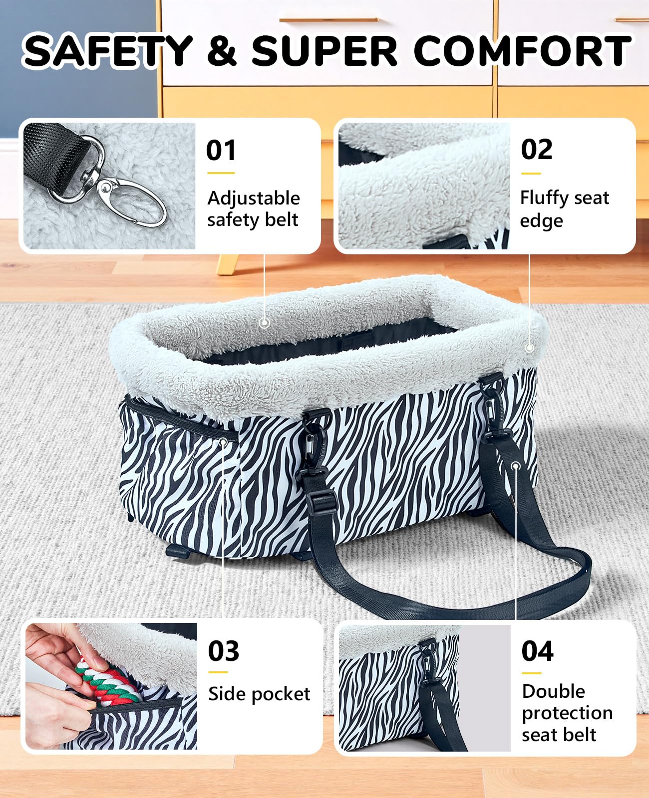BurgeonNest velvet-cushioned top edge creates a soft resting surface for pets