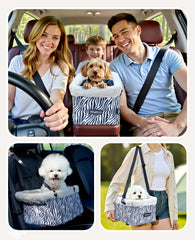 BurgeonNest dog car seat shows removable cushion for easy cleaning and comfort