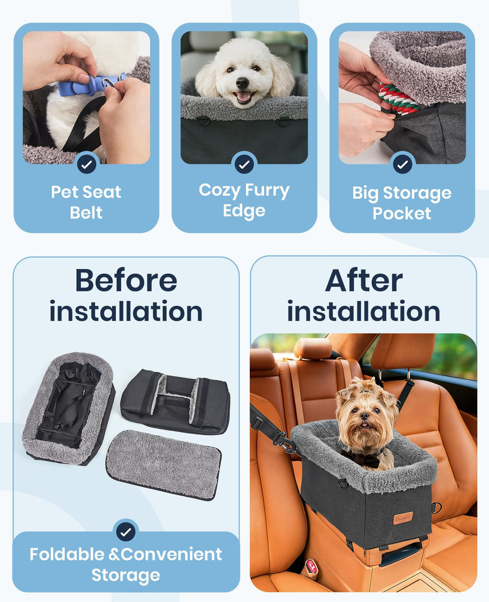 BurgeonNest dog car seat interior is machine washable for easy cleanup.