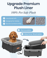 BurgeonNest dog car seat, leak-proof pee pad for mess-free trips.