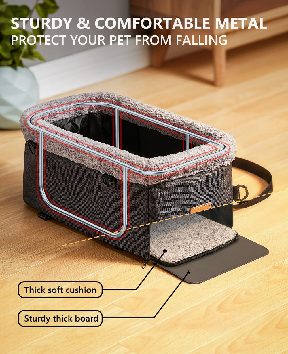 BurgeonNest dog carseat features washable cushion for easy cleaning after trips
