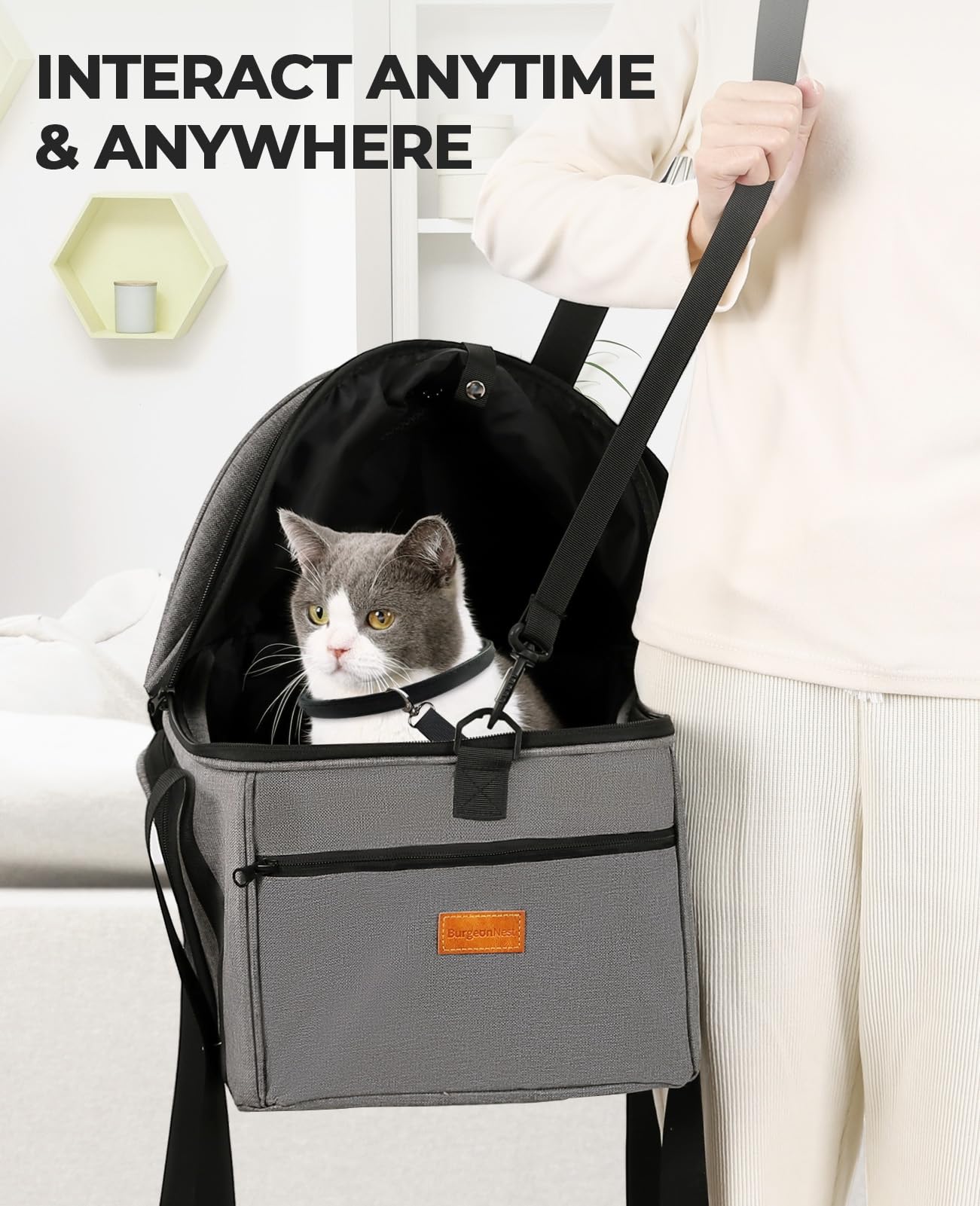 BurgeonNest top-expandable cat carrier car travel and vet visits showcase versatility.