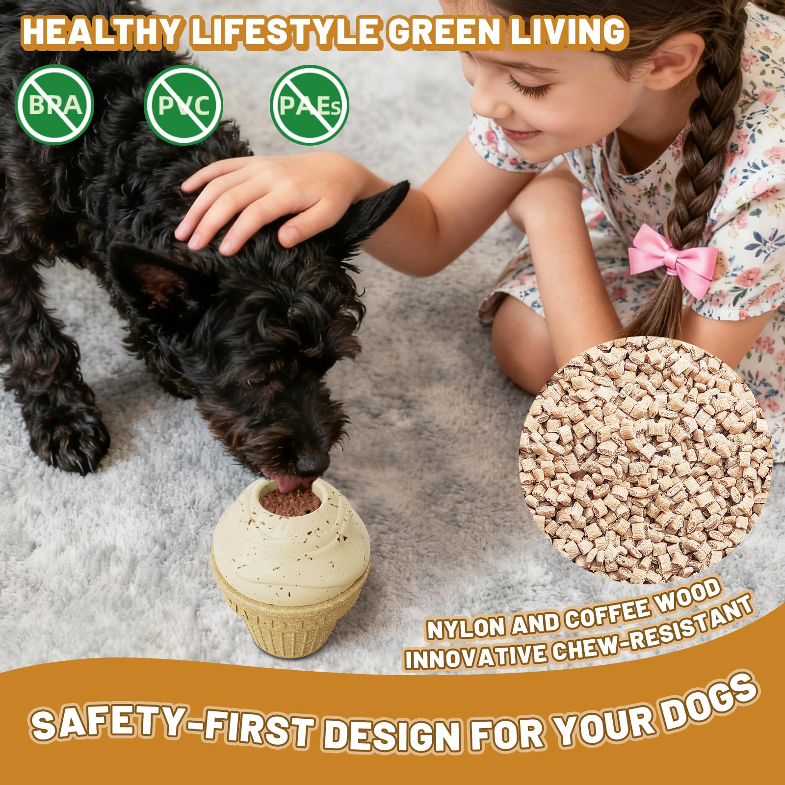 BURIESUR indestructible-frozen-treat-dispenser-dog-chew-toy easy-clean design
