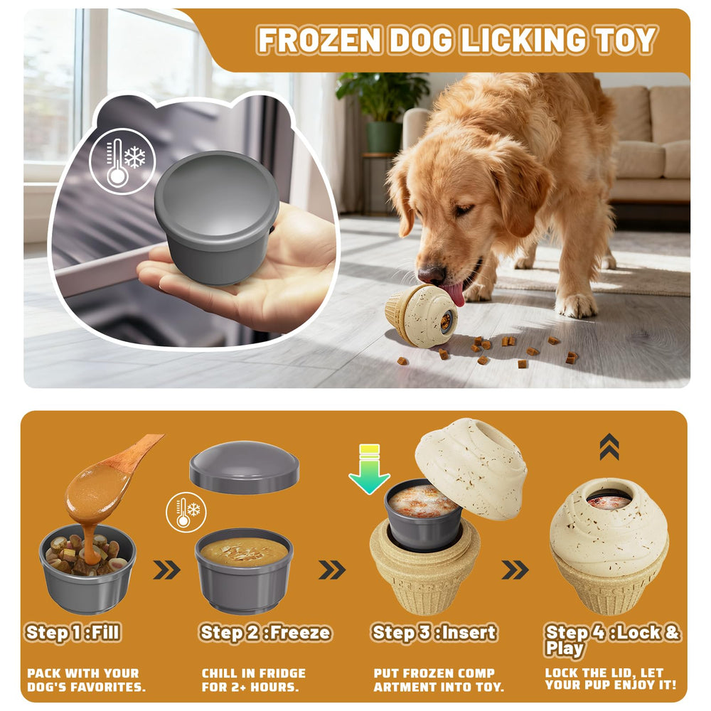 BURIESUR indestructible-frozen-treat-dispenser-dog-chew-toy for-medium-dogs encourages mental engagement