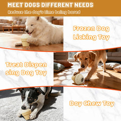 BURIESUR indestructible-frozen-treat-dispenser-dog-chew-toy interactive-play close-up showing lid containment
