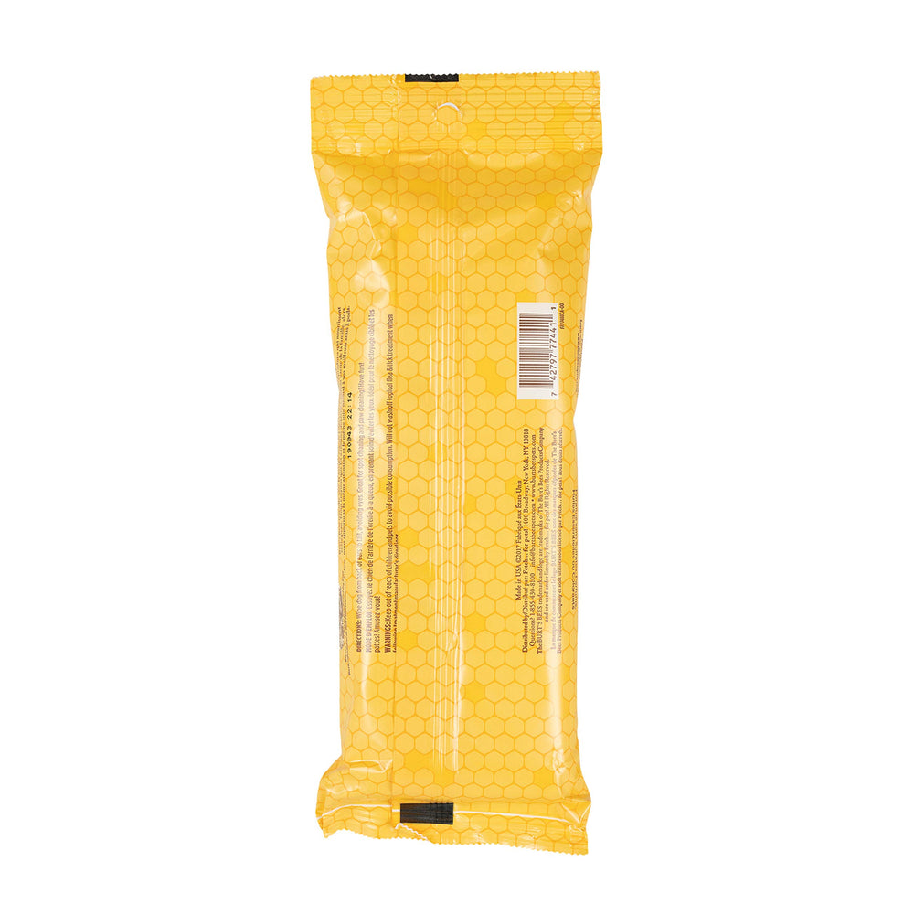 Burt's Bees for Pets dog wipes close-up showing textured sheet for effective cleaning.