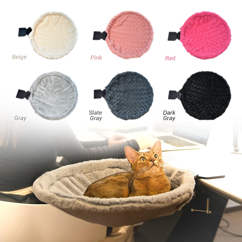 ButtonwoodNest desk cat bed designed for use in home offices and compact spaces.