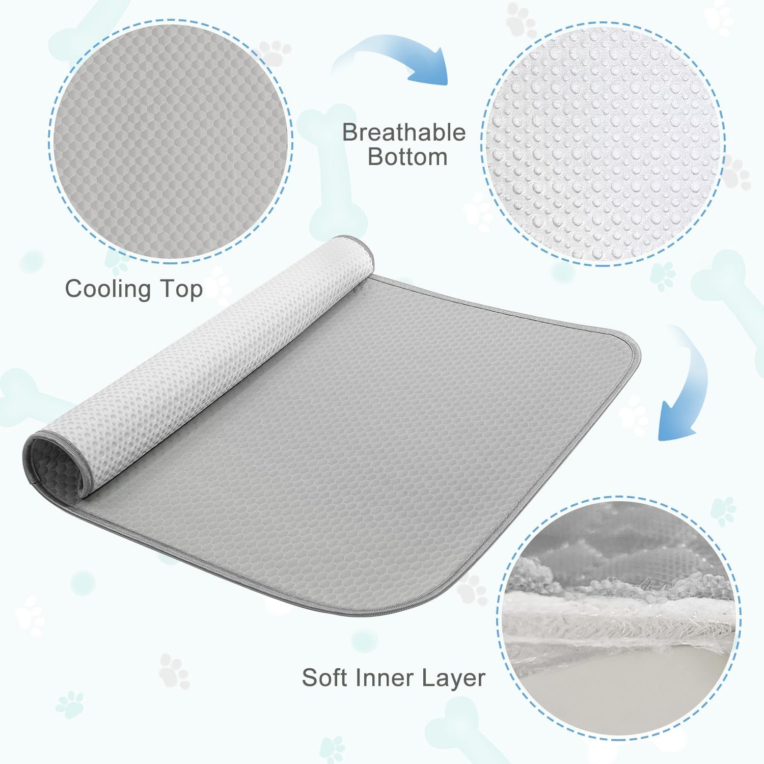 Buvlnee cooling mat outdoor-shade-use cools pets al fresco