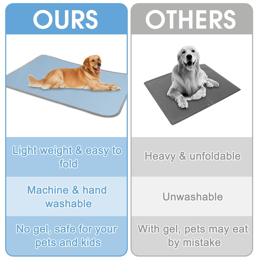 Buvlnee cooling mat outdoor shaded use emphasizes cooling on floor or patio.