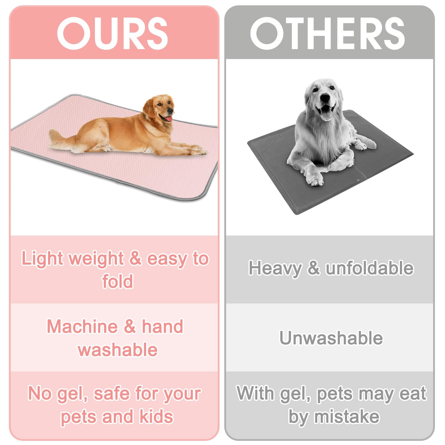 Buvlnee cooling mat placed on car seat helps pets stay comfortable.