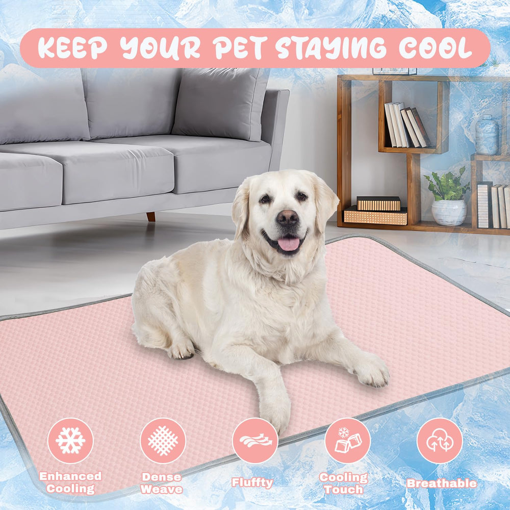 Buvlnee cooling mat's soft inner layer provides comfy support on warm afternoons.