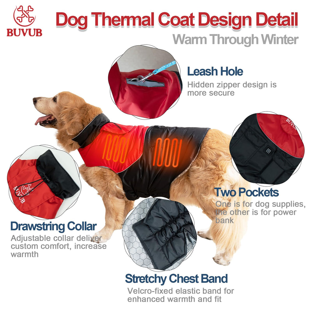 BUVUB water-resistant fabric on winter coat in snowy outdoor setting.