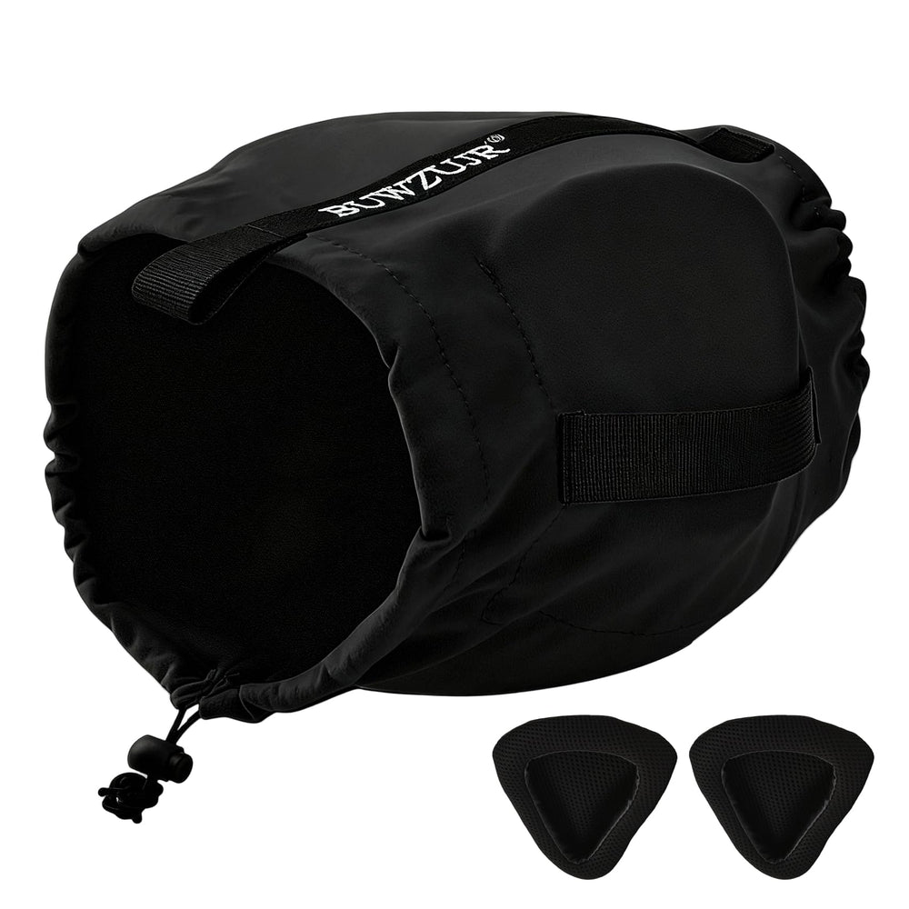 BUWZUJR dog ear muffs in black reduce loud sounds for small dogs