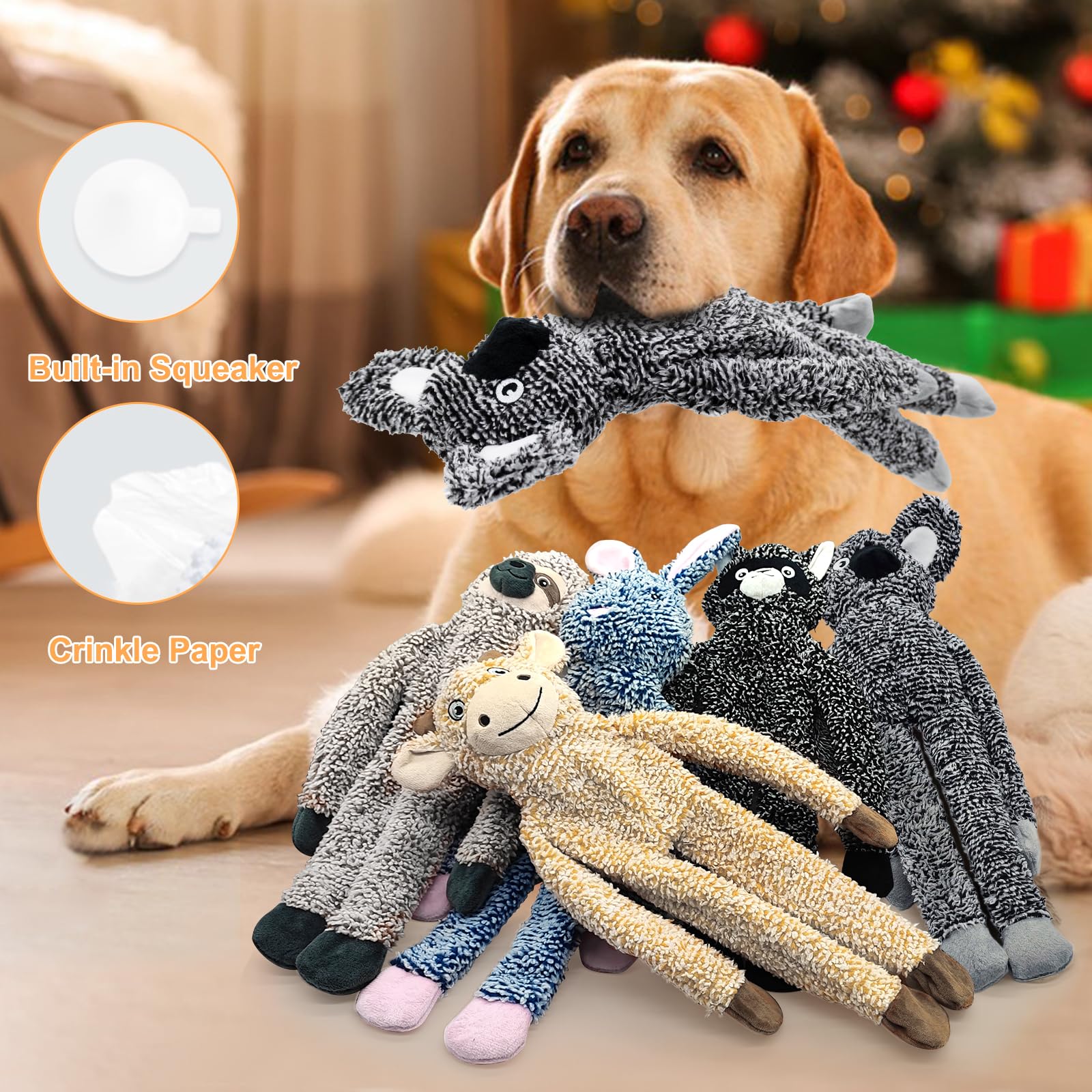 BUYPOW large-dog interactive toy set that keeps busy chewers engaged.