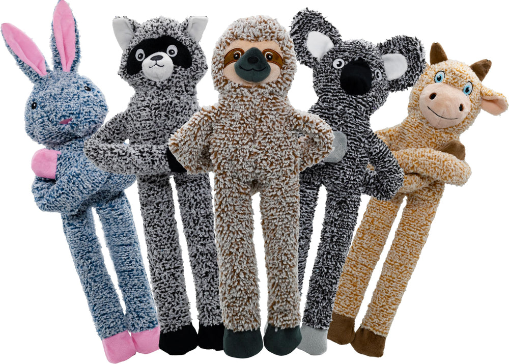BUYPOW no-stuffing dog toys pack with squeaky design for engaging play.