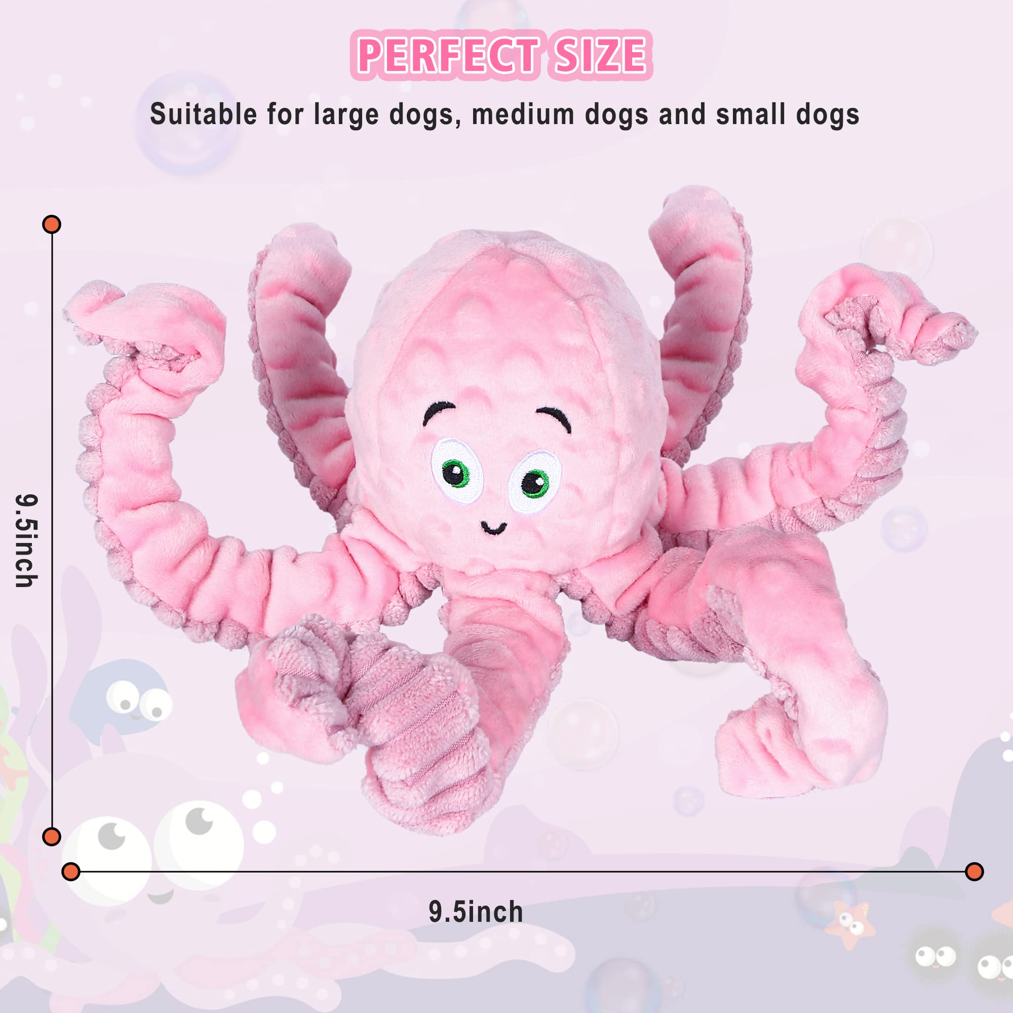 BUYPOW Octopus waterproof fabric protects stuffing from saliva for longer-lasting use.