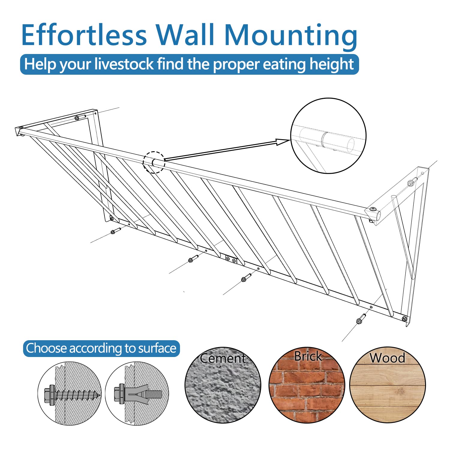 BUYYAH multi-animal feeding area supports horses, sheep, and goats.