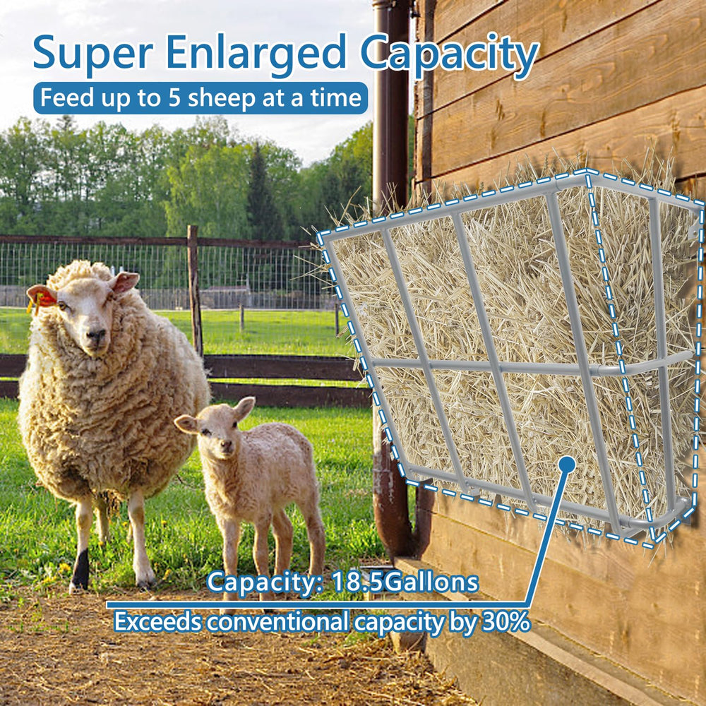 BUYYAH hay feeder 20-gallon capacity supports all-day feeding during busy days